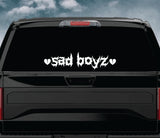Sad Boyz V7 Car Decal Truck Window Windshield JDM Sticker Vinyl Quote Drift Men Automobile Street Racing Broken Heart Club