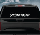 Shitbox Nation Car Decal Truck Window Windshield Banner JDM Sticker Vinyl
