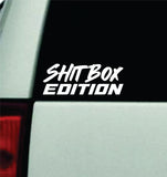 Shtbox Edition V2 Car Decal Truck Window Windshield JDM Bumper Sticker Vinyl Quote Men Girls Funny Trendy Meme Racing Club Sadboyz