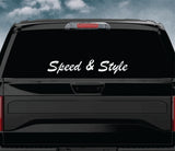 Speed and Style Car Decal Truck Window Windshield JDM Banner Sticker Vinyl Quote Men Automobile Street Racing Broken Heart Club Japanese Speedhunter