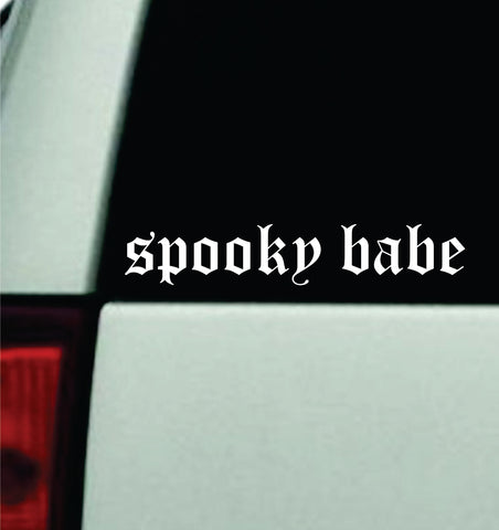 Spooky Babe Car Decal Truck Mirror Window Windshield Bumper Sticker Men Girls Blegh Goth Hardcore Metal Emo Halloween