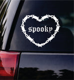 Spooky Barb Wire Heart Car Decal Bumper Sticker Truck Mirror Window Windshield Girls Emo Goth Blegh