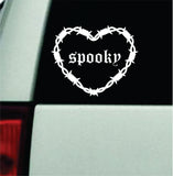 Spooky Barb Wire Heart Car Decal Bumper Sticker Truck Mirror Window Windshield Girls Emo Goth Blegh