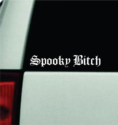 Spooky B Car Decal Truck Window Windshield JDM Bumper Sticker Vinyl Quote Girls Mom Funny Trendy Meme Emo Goth Halloween