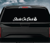 Stacks On Deck Car Decal Truck Window Windshield Mirror Banner JDM Sticker Vinyl Men Blue Collar