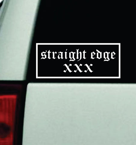 Straight Edge XXX Car Decal Truck Mirror Window Windshield Bumper Sticker Men Girls Blegh Metal Hardcore Music Goth Emo