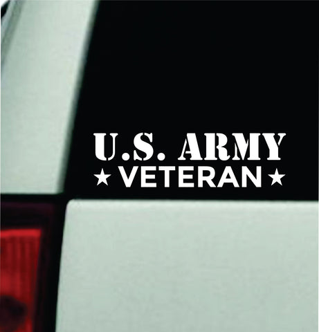 US Army Veteran Car Decal Bumper Sticker Truck Mirror Window Windshield Girls Men USA America