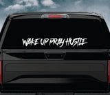 Wake Up Pray Hustle V2 Car Decal Truck Window Windshield Banner JDM Sticker Vinyl