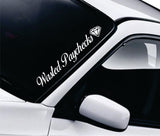 Wasted Paychecks V7 Car Decal Truck Window Windshield Banner JDM Sticker Vinyl