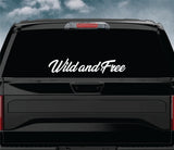 Wild and Free Car Decal Truck Window Windshield Mirror Banner JDM Sticker Vinyl Men Girls