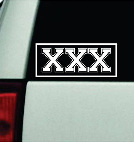 XXX Straight Edge V3 Car Decal Truck Mirror Window Windshield Bumper Sticker Men Girls Blegh Metal Hardcore Music Goth Emo