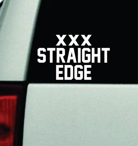 XXX Straight Edge Car Decal Truck Mirror Window Windshield Bumper Sticker Men Girls Blegh Metal Hardcore Music Goth Emo