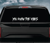 You Know The Vibes V2 Car Decal Truck Window Windshield Banner JDM Sticker Vinyl Quote Funny Sadboyz Racing Club Meets