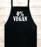 Zero Percent Vegan Apron Heat Press Vinyl Bbq Barbeque Cook Grill Chef Bake Food Funny Gift Men Kitchen