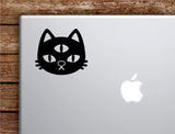 3 Eye Cat Laptop Wall Decal Sticker Vinyl Art Quote Macbook Apple Decor Car Window Truck Kids Baby Teen Inspirational Girls Animals Kitten Cute Trippy