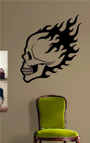 Skull on Fire Tattoo Design Decal Sticker Wall Vinyl Decor Art - boop decals - vinyl decal - vinyl sticker - decals - stickers - wall decal - vinyl stickers - vinyl decals