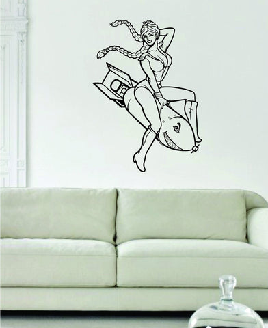 Pin Up Girl Riding Rocket Design Decal Sticker Wall Vinyl Decor Art - boop decals - vinyl decal - vinyl sticker - decals - stickers - wall decal - vinyl stickers - vinyl decals