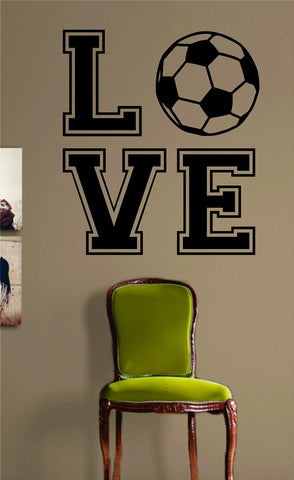 Soccer Love Version 2 Design Sports Decal Sticker Wall Vinyl Decor Art - boop decals - vinyl decal - vinyl sticker - decals - stickers - wall decal - vinyl stickers - vinyl decals