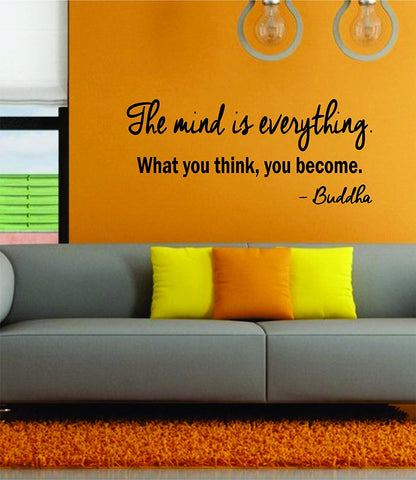 The Mind Is Everything v101 Wall Decal Sticker Room Art Vinyl Beautiful Yoga Hamsa Namaste Lotus Meditate Buddha Peaceful Love Inspirational