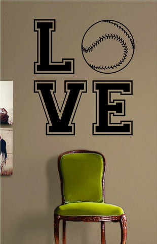 Love Baseball Softball Design Sports Decal Sticker Wall Vinyl Decor Art - boop decals - vinyl decal - vinyl sticker - decals - stickers - wall decal - vinyl stickers - vinyl decals