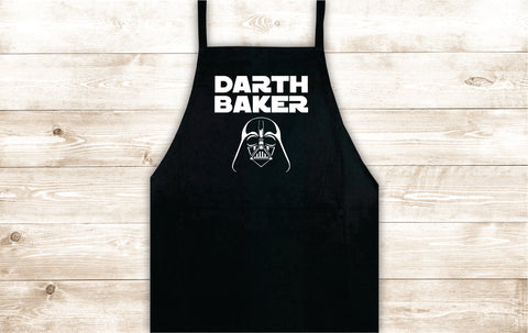 Darth Baker Apron Heat Press Vinyl Bbq Barbeque Cook Grill Chef Bake Food Funny Gift Movies Star Wars Vader