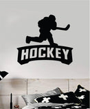 Hockey v4 Quote Wall Decal Sticker Bedroom Room Vinyl Art Home Sticker Decor Teen Nursery Inspirational Sports Kids Teen Boy Girl Winter Ice Skate