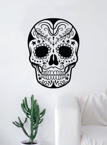 Sugar Skull V14 Art Wall Decal Sticker Vinyl Living Room Bedroom Decor Teen Day of the Dead Rose