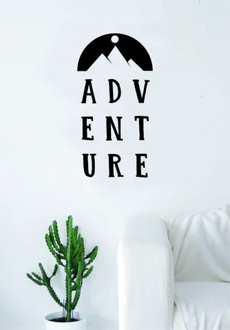 ADVENTURE v2 Quote Wall Decal Sticker Bedroom Living Room Art Vinyl Beautiful Inspirational Motivational Travel Adventure Teen Wanderlust