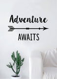 Adventure Awaits V16 Wall Decal Sticker Bedroom Room Art Vinyl Beautiful Inspirational Travel Mountains Wanderlust Teen Kids Baby Nursery