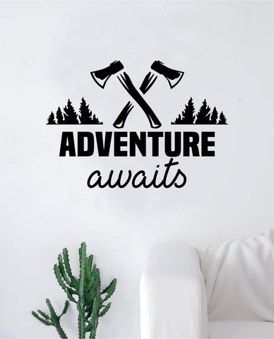 Adventure Awaits V11 Quote Wall Decal Sticker Home Decor Vinyl Art Bedroom Teen Inspirational Kids Travel
