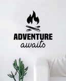 Adventure Awaits V12 Quote Wall Decal Sticker Home Decor Vinyl Art Bedroom Teen Inspirational Kids Travel