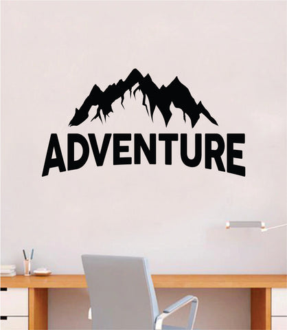 Adventure Mountains V4 Decal Sticker Quote Wall Vinyl Art Wall Bedroom Room Home Decor Inspirational Teen Baby Nursery Girls Playroom School Travel Hike Camp