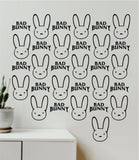 Bad Bunny Pattern YHLQMDLG Wall Decal Home Decor Sticker Vinyl Bedroom Room Quote Spanish Music Reggaeton Girls Funny Teen Lyrics
