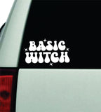 Basic Witch Car Decal Truck Window Windshield Rearview JDM Bumper Sticker Vinyl Quote Boy Girls Cute Mom Milf Funny Halloween Aesthetic Vibes