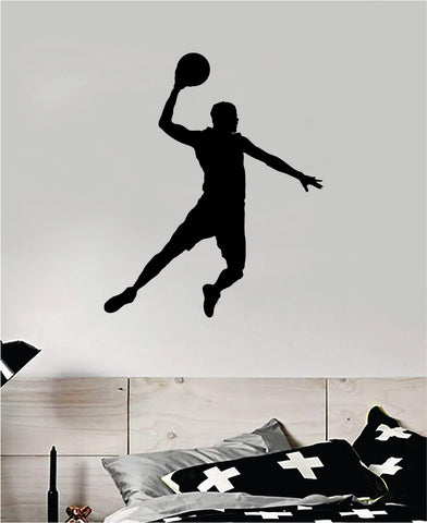 Basketball Dunk V4 Wall Decal Quote Vinyl Sticker Decor Bedroom Room Teen Kids Sports NBA Hoops