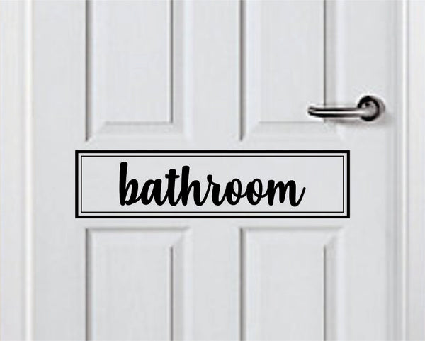 Bathroom V2 Quote Wall Decal Sticker Bedroom Room Art Vinyl Inspiratio ...