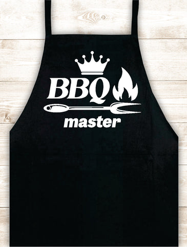 BBQ Master V2 Apron Heat Press Vinyl Bbq Barbeque Cook Grill Chef Bake Food Kitchen Funny Gift Men Women Dad Mom Family Cookout