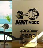 Beast Mode V3 Quote Fitness Health Work Out Gym Decal Sticker Wall Vinyl Art Wall Room Decor Weights Dumbbell Motivation Inspirational