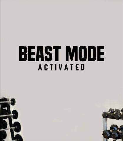 Beast Mode Activated Wall Decal Home Decor Bedroom Room Vinyl Sticker Art Work Out Quote Beast Gym Fitness Lift Strong Inspirational Motivational Health Girls