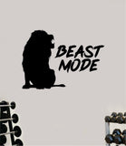 Beast Mode Lion Wall Decal Home Decor Bedroom Room Vinyl Sticker Teen Quote Gym Fitness Lift Inspirational Motivational Health Exercise