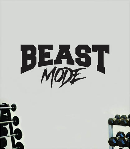 Beast Mode V6 Wall Decal Home Decor Bedroom Room Vinyl Sticker Art Teen Work Out Exercise Quote Gym Fitness Lift Strong Inspirational Motivational Health