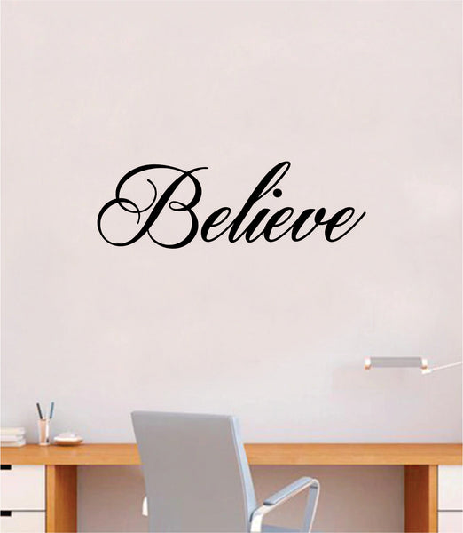 Believe v2 Quote Wall Decal Sticker Vinyl Art Decor Room Bedroom Teen ...