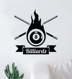 Billiards V3 Wall Decal Sticker Room Bedroom Vinyl Art Decor Girl Boy Teen Kids Sports Pool Hall Bar Man Cave Dad Men