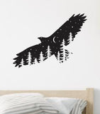 Bird Adventure Decal Sticker Quote Wall Vinyl Art Wall Bedroom Room Home Decor Inspirational Teen Baby Nursery Girls Travel Trees Stars Moon Tattoo