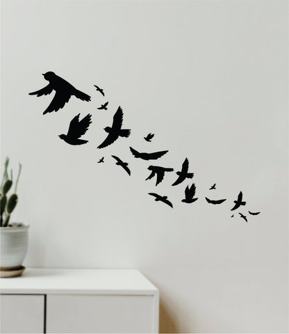 Birds Flying V3 Wall Decal Home Decor Sticker Room Art Vinyl Beautiful Animal Nature Cute Baby Nursery Teen Kids School