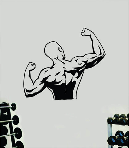 Bodybuilder V5 Wall Decal Sticker Vinyl Art Wall Bedroom Room Home Decor Inspirational Motivational Teen Sports Gym Fitness Beast Lift Health Exercise