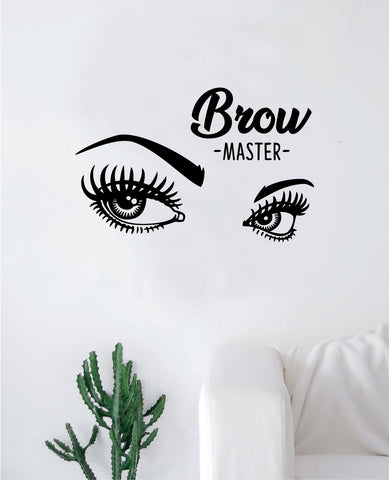 Brow Master Decal Sticker Room Bedroom Wall Vinyl Decor Art Make Up Beauty Girls Lashes