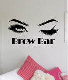 Brow Bar V3 Wall Decal Sticker Vinyl Home Decor Bedroom Art Makeup Cosmetics Lashes Eyebrows Eyelashes Vanity Beauty Women