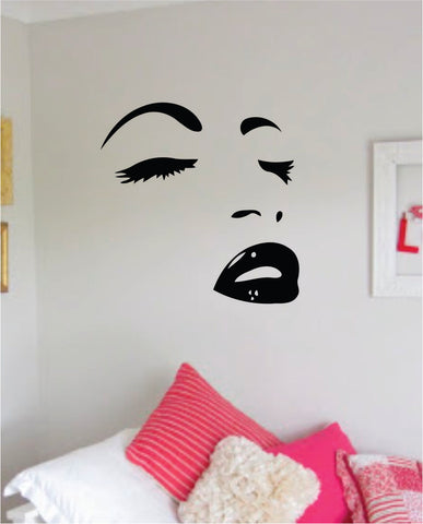 Brows Lashes Lips Girls Face Wall Decal Sticker Vinyl Room Decor Art Logo Female Shop Beauty Salon Make Up Daughter Lipstick
