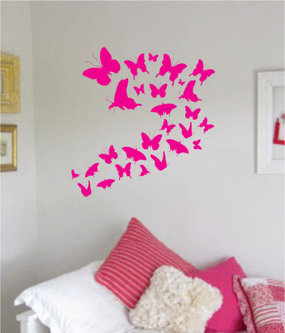 Butterflys V2 Quote Wall Decal Sticker Decor Vinyl Art Bedroom Teen Baby Boy Girl Pink Butterflies